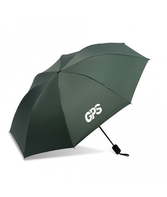 Manual opening and closing of folding travel umbrella