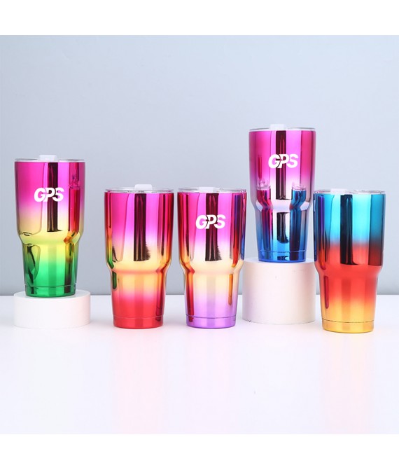 Double wall stainless steel 30OZ tumbler with electroplating surface