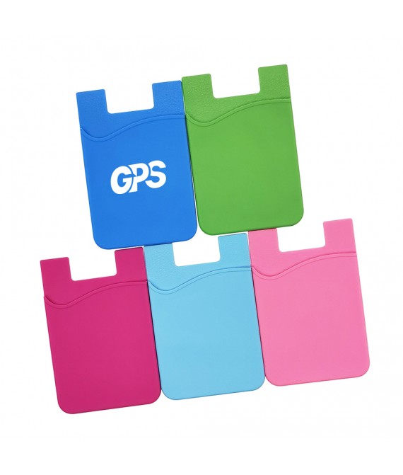 Silicone Phone wallet with Custom Imprint Adhesive Card Holder
