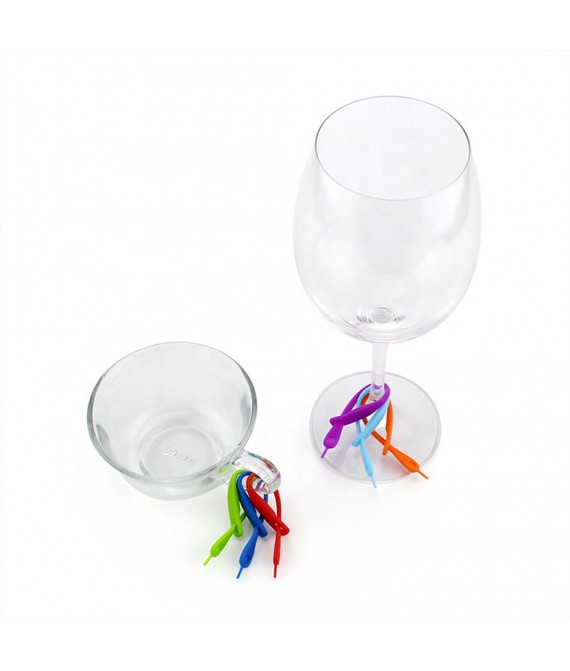 12pcs Set Silicone Wine Cup Glass Markers Party Goblet Marking Tags