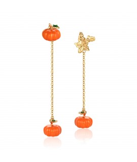 Halloween Pumpkin Small Drop Earrings