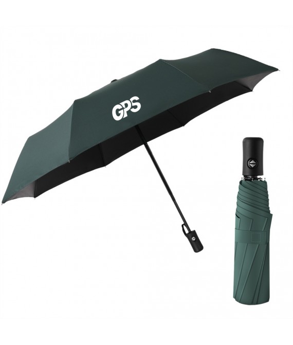 Black Plastic Fully Automatic Folding Umbrella