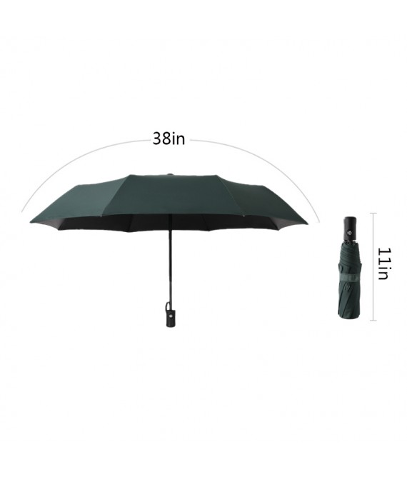 Black Plastic Fully Automatic Folding Umbrella