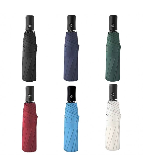Black Plastic Fully Automatic Folding Umbrella